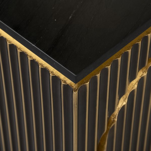 Nachtkastje Les Arcs 1-deur (Brushed Gold) - Afbeelding 8