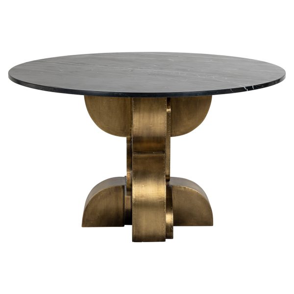Eettafel Maddox 130Ø (Black/gold) - Afbeelding 3