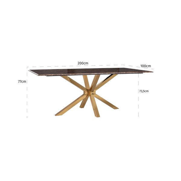 Eettafel Conrad (Gold) - Afbeelding 5