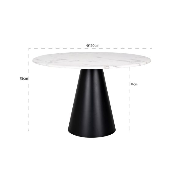 Eettafel Degas 120Ø  (White) - Afbeelding 4