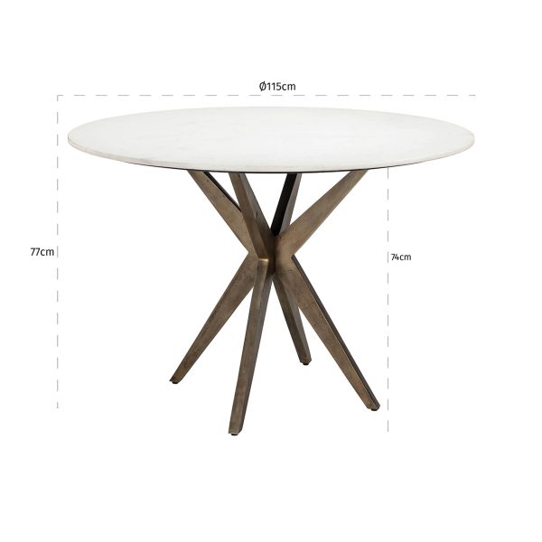 Eettafel Maisy 114Ø (White) - Afbeelding 3