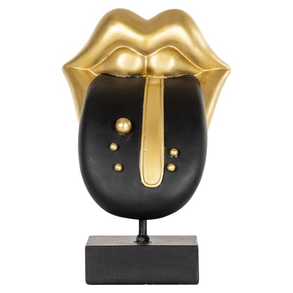 Deco object Tongue (Black/gold) - Afbeelding 2