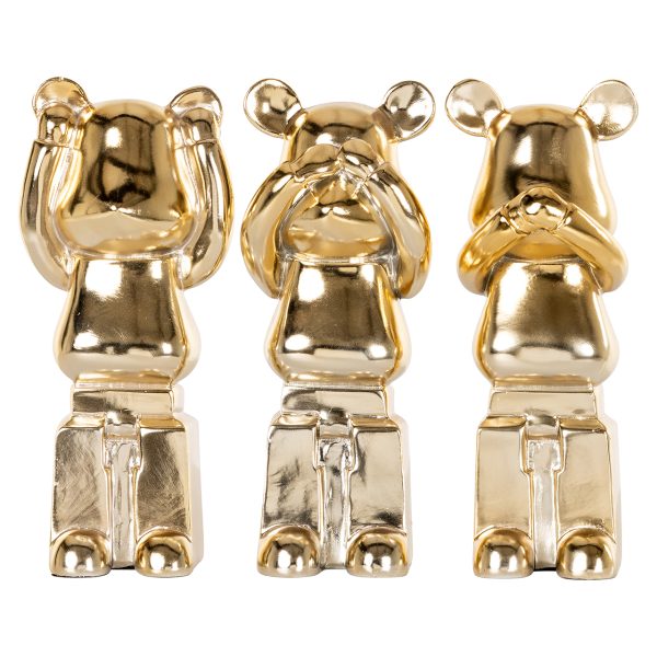 Deco object Berna set van 3 (Gold) - Afbeelding 2