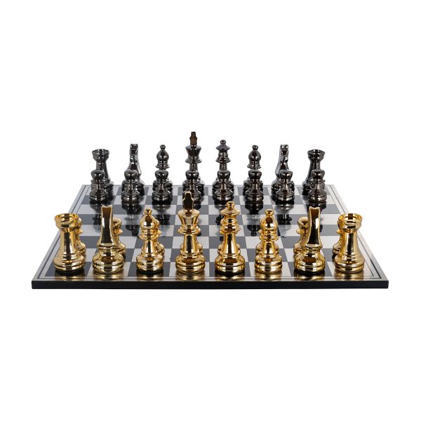 Schaakbord Saray (Black/gold) - Afbeelding 3