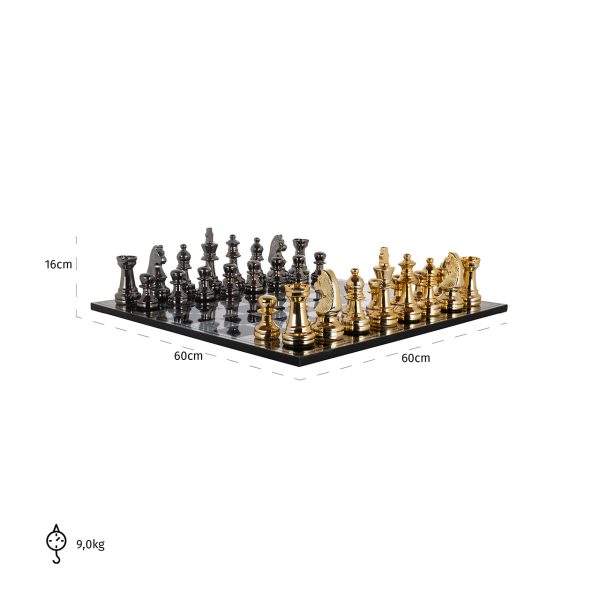 Schaakbord Saray (Black/gold) - Afbeelding 4