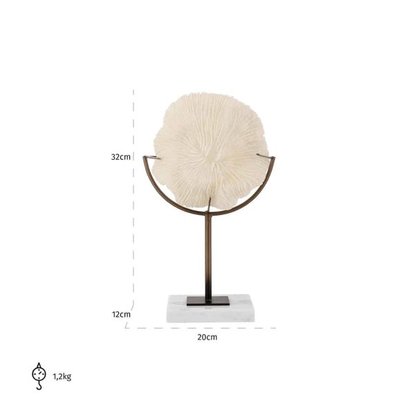 Faux koraal Jada op standaard (White) - Afbeelding 3