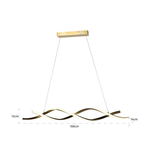 Hanglamp Lorine (Brushed Gold) - Afbeelding 2