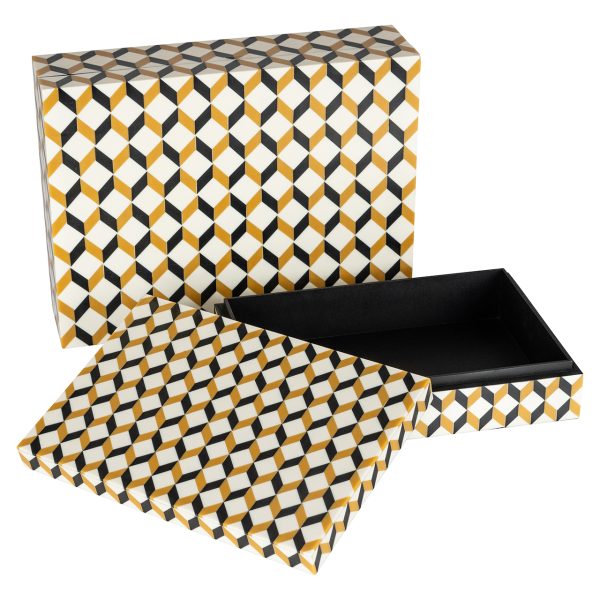 Opbergbox Frences set van 2 (Black/gold) - Afbeelding 5