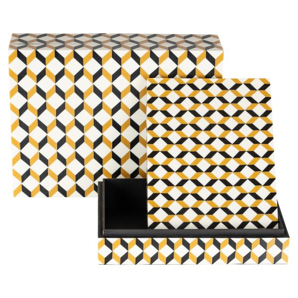 Opbergbox Frences set van 2 (Black/gold) - Afbeelding 6