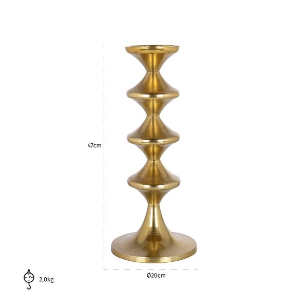 Kandelaar Ayden groot (Gold) - Afbeelding 2