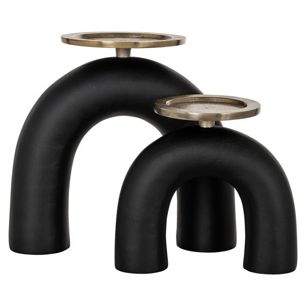 Kandelaar Livi klein (Black/gold) - Afbeelding 5