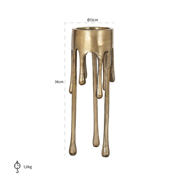 Kandelaar Lorin klein (Brushed Gold) - Afbeelding 2