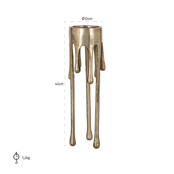 Kandelaar Lorin groot (Brushed Gold) - Afbeelding 2