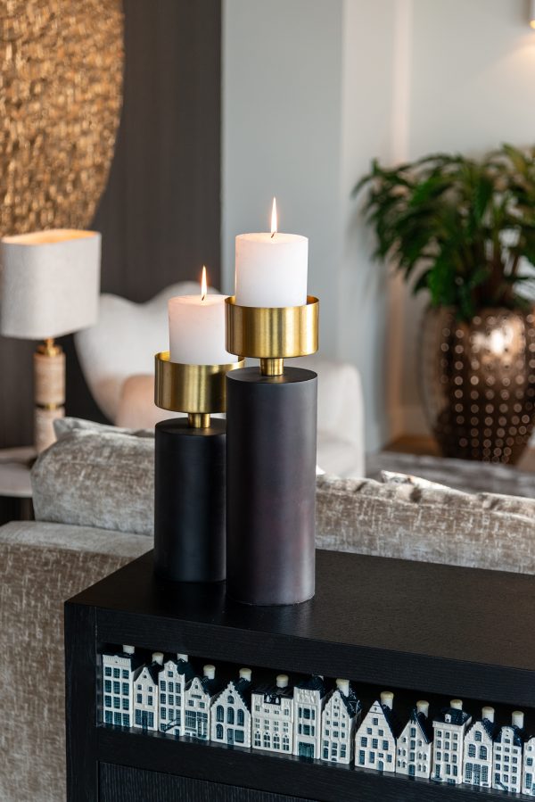 Kandelaar Caya groot (Black/gold) - Afbeelding 6