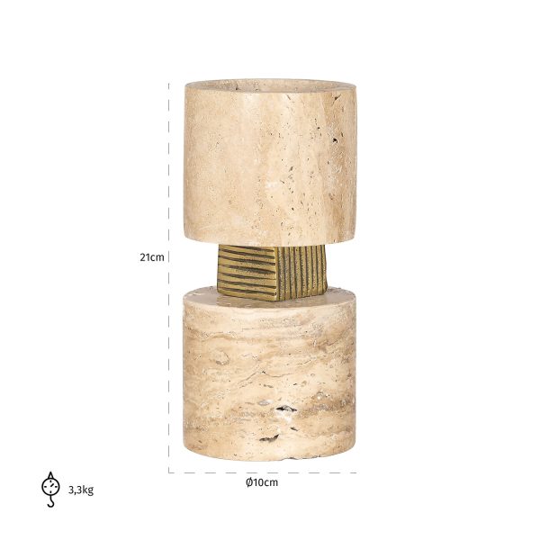 Kandelaar Boaz klein (Beige) - Afbeelding 2