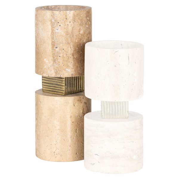 Kandelaar Boaz groot (Beige) - Afbeelding 4