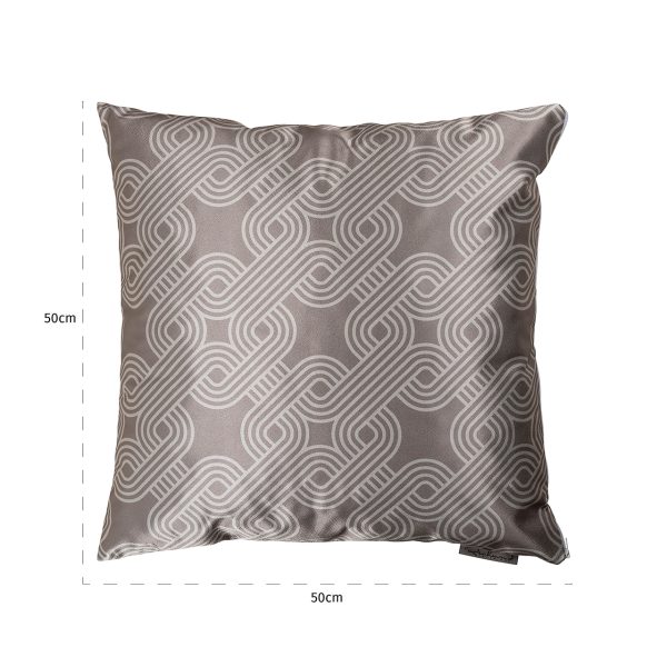 Kussen Mindy 50x50 (Monaco 23050 Chained Quadrant 75 - 0005 Cream) - Afbeelding 2