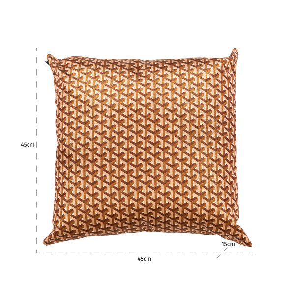 Kussen Phyllisia 50x50 (Geo Shape 3575 Brique Donna BT24004) - Afbeelding 3