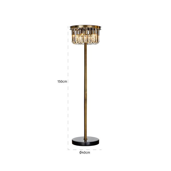 Vloerlamp Dagmar (Bronze) - Afbeelding 2