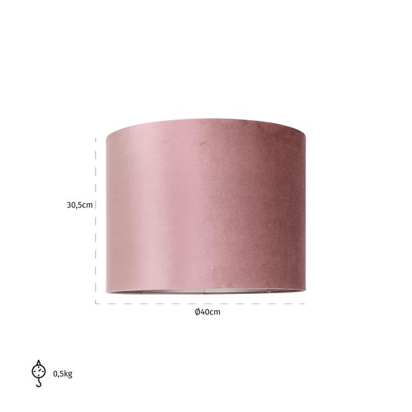 Lampenkap Old rose cilinder 40Ø (Italian-4008 Old Rose) - Afbeelding 2