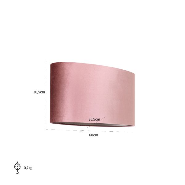 Lampenkap Old rose ovaal (Italian-4008 Old Rose) - Afbeelding 4
