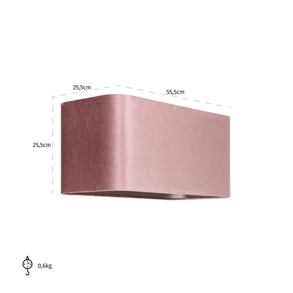 Lampenkap Old rose rechthoek (Italian-4008 Old Rose) - Afbeelding 4