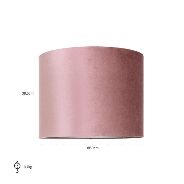 Lampenkap Old rose cilinder 50Ø (Italian-4008 Old Rose) - Afbeelding 2