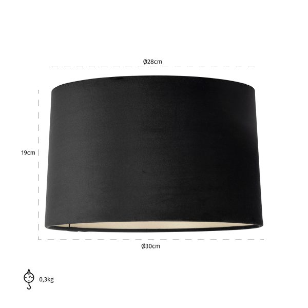 Lampenkap Maddy black velvet (Black) - Afbeelding 2