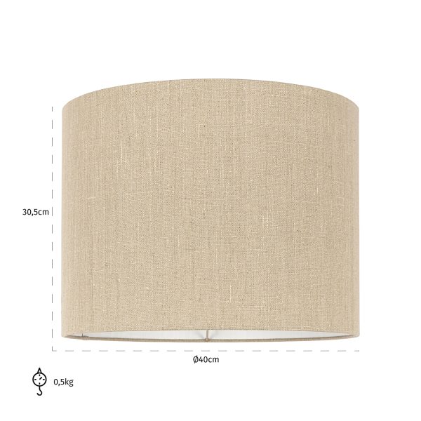 Lampenkap Sally sand linnen, medium (Sand) - Afbeelding 2