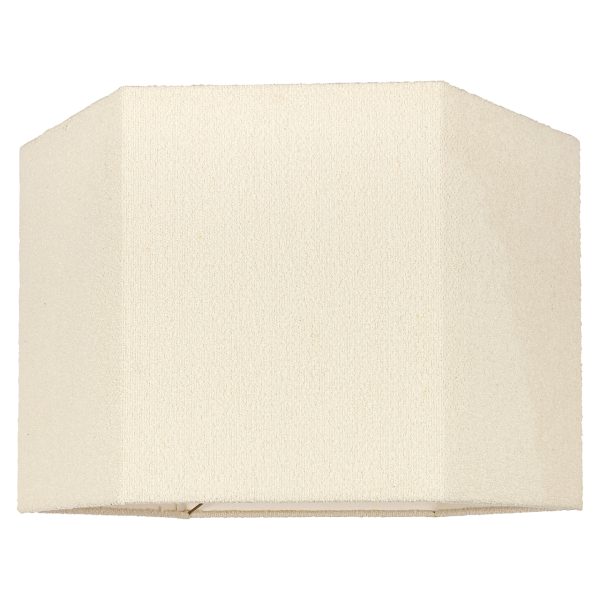 Lampenkap Soho white bouclé, extra groot zeshoekig (White) - Afbeelding 2