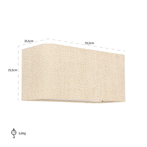 Lampenkap Miley sand bouclé, rechthoekig - Afbeelding 4