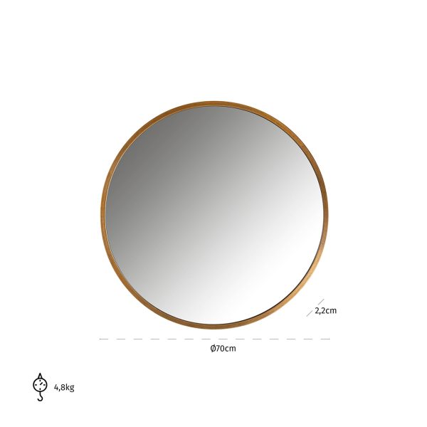 Spiegel Maeron goud 70Ø (Gold) - Afbeelding 2