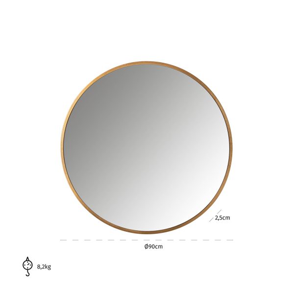 Spiegel Maesa goud 90Ø (Gold) - Afbeelding 2