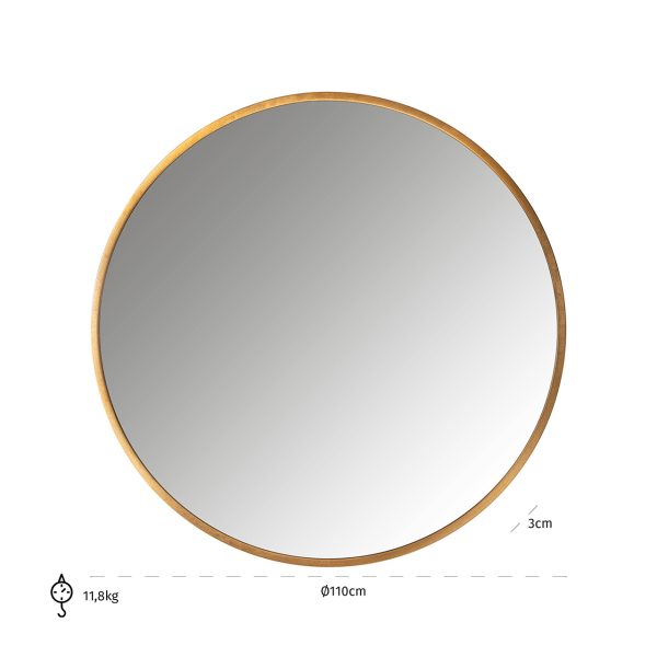 Spiegel Maevy goud 110Ø (Gold) - Afbeelding 2