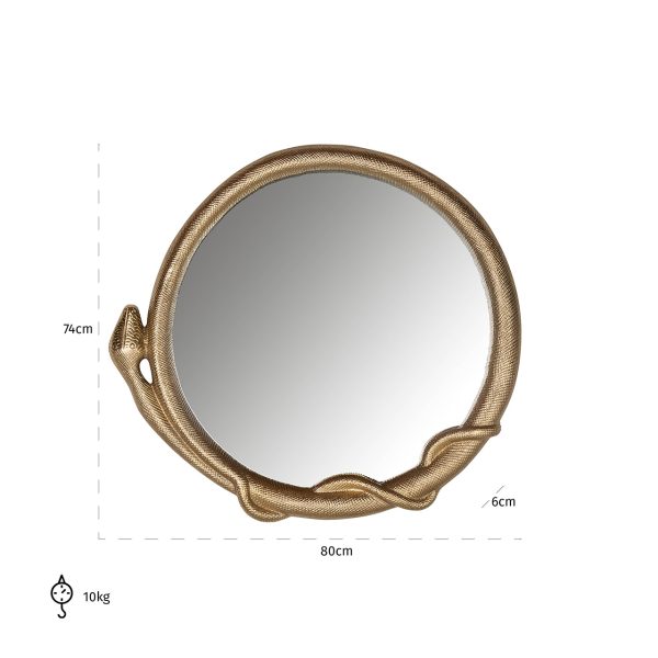 Spiegel snake Fiona (Gold) - Afbeelding 2
