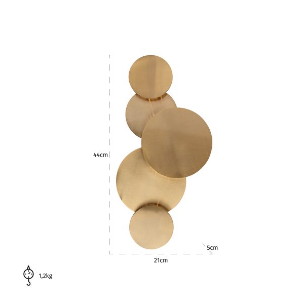 Wandlamp Collin (Brushed Gold) - Afbeelding 2