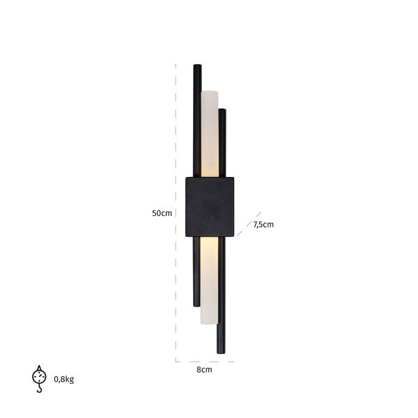 Wandlamp Mylas zwart (Black) - Afbeelding 2