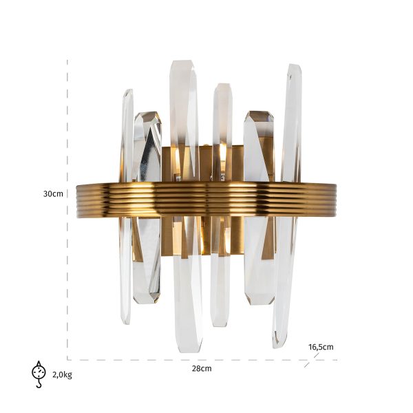 Wandlamp Brigh (Gold) - Afbeelding 3