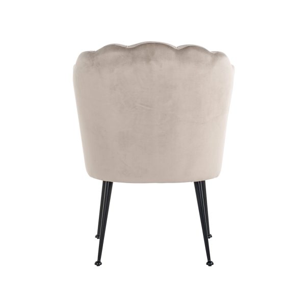 Stoel Pippa khaki velvet / black (Quartz Khaki 903) - Afbeelding 3