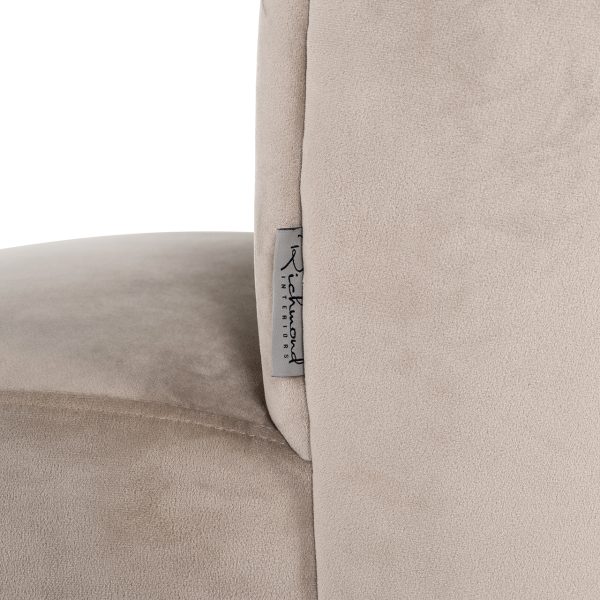 Stoel Pippa khaki velvet / black (Quartz Khaki 903) - Afbeelding 6