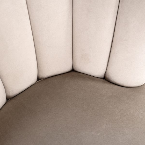 Stoel Pippa khaki velvet / black (Quartz Khaki 903) - Afbeelding 7