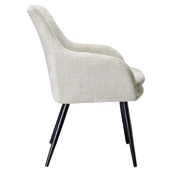 Eetkamerstoel Chrissy beige chenille (Niagara 902 beige Chenille) - Afbeelding 2