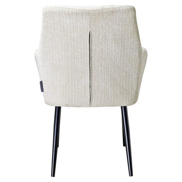 Eetkamerstoel Chrissy beige chenille (Niagara 902 beige Chenille) - Afbeelding 3