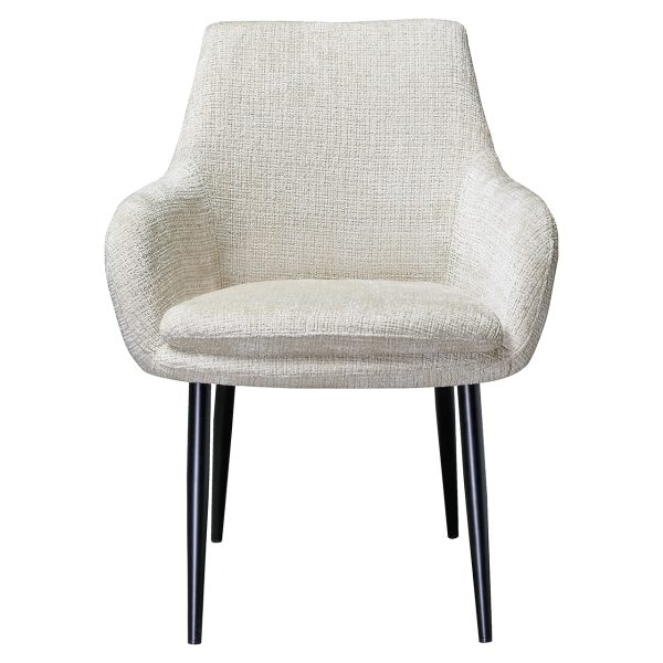 Eetkamerstoel Chrissy beige chenille (Niagara 902 beige Chenille) - Afbeelding 4