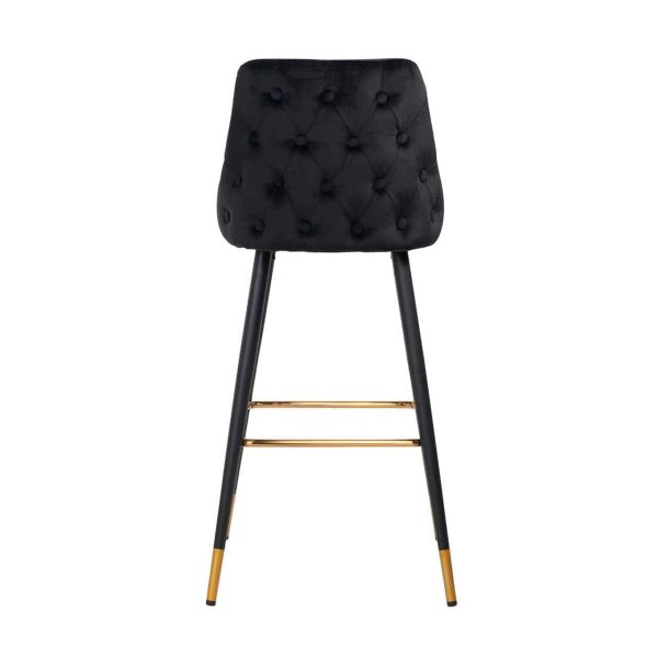 Barstoel Imani black velvet (Quartz Black 800) - Afbeelding 3