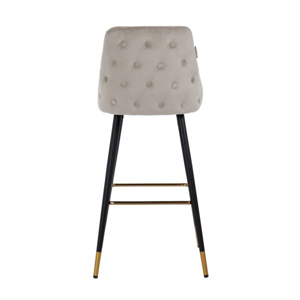 Barstoel Imani khaki velvet (Quartz Khaki 903) - Afbeelding 3
