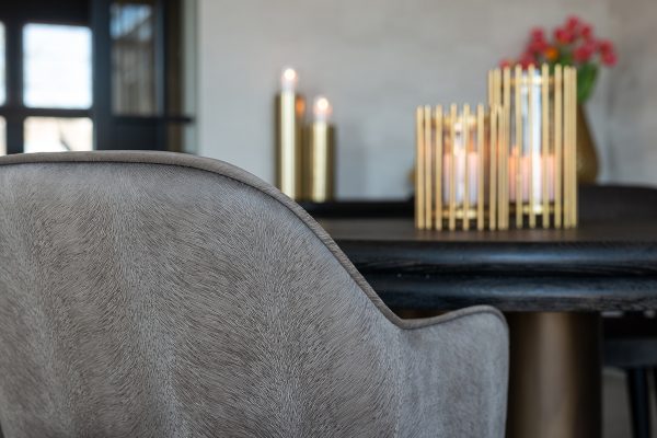 Eettafel Macaron 130Ø (Black rustic) - Afbeelding 6