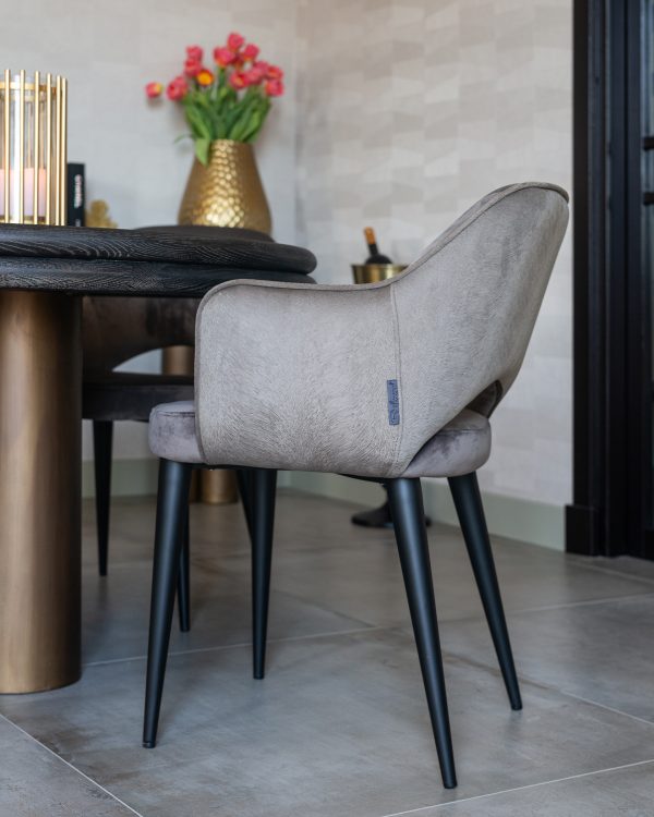 Eettafel Macaron 130Ø (Black rustic) - Afbeelding 7
