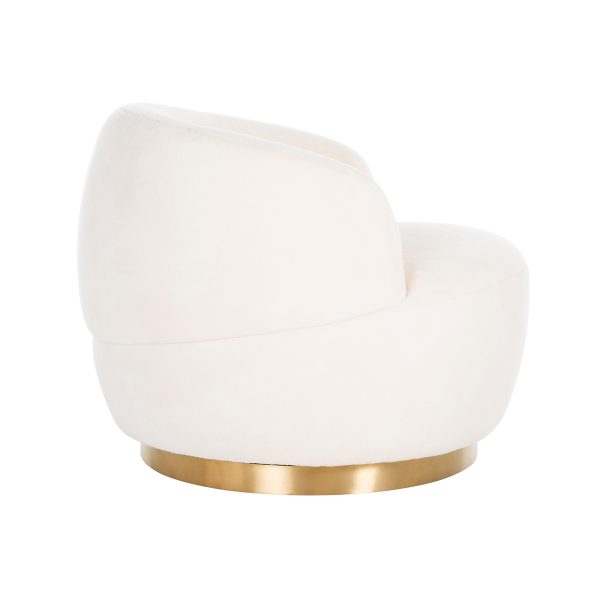 Draaifauteuil Teddy white furry (Himalaya 900 white furry) - Afbeelding 2