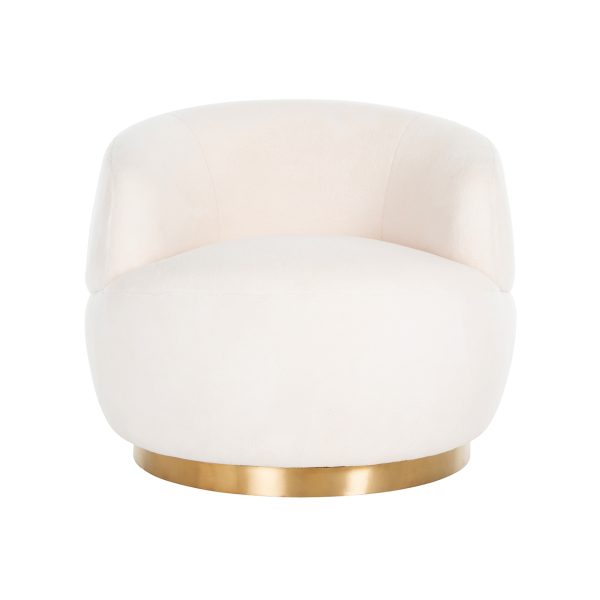 Draaifauteuil Teddy white furry (Himalaya 900 white furry) - Afbeelding 4